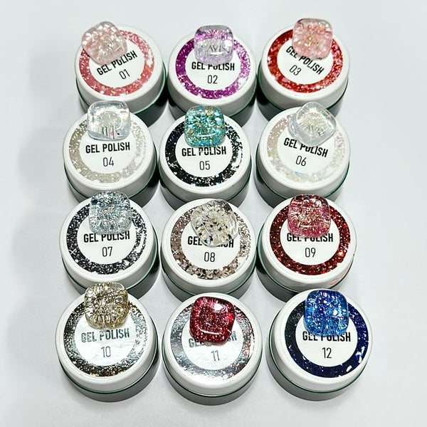 LAVIS Nail Art Glitter Gel Polish Collection