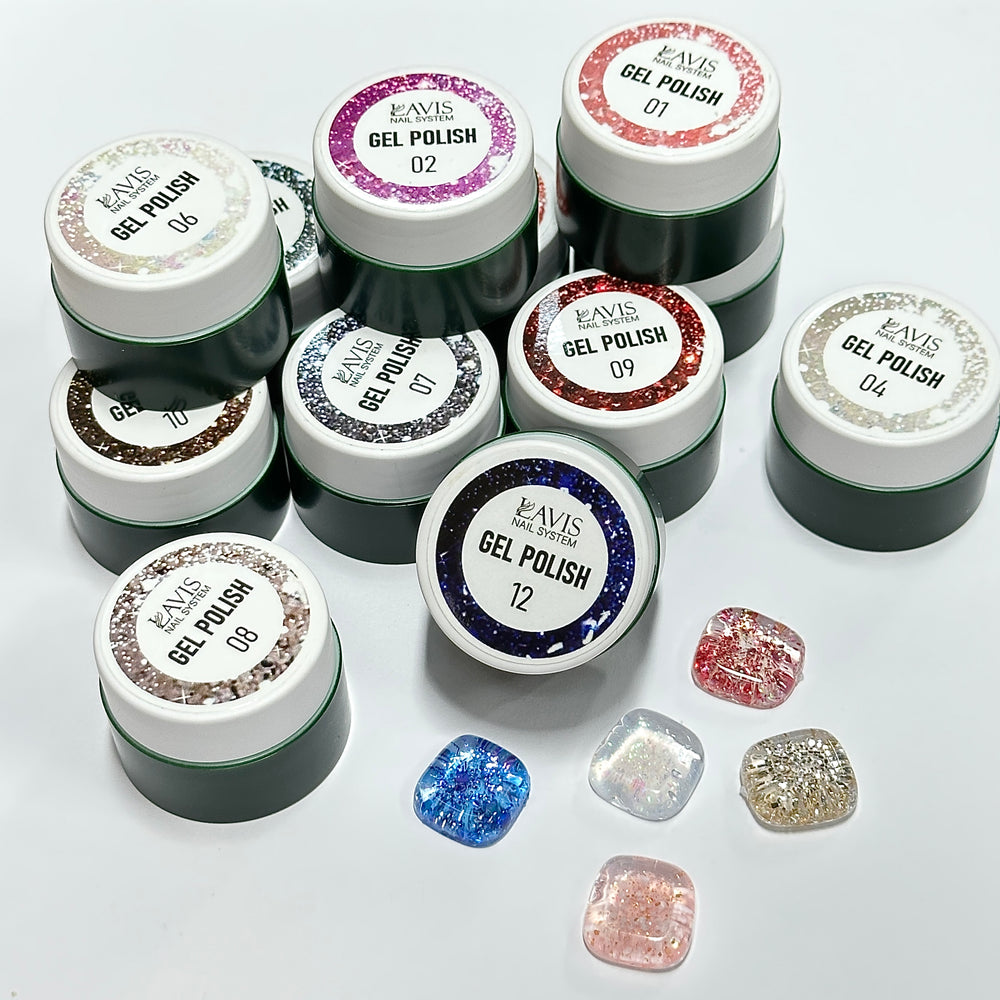 LAVIS Nail Art Glitter Gel Polish Collection
