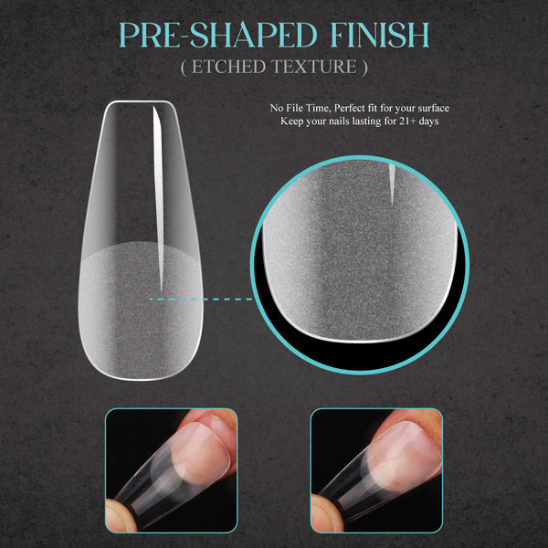 LAVIS Square Short - 12 Sizes Clear - Soft Gel Tips