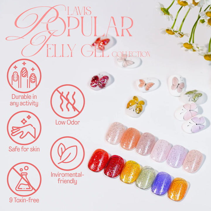 Jelly Gel Polish Colors - Lavis J04-40 - Popular Jelly Collection