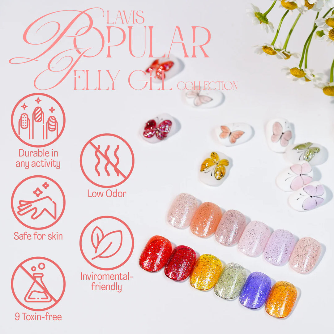 Jelly Gel Polish Colors - Lavis J04-08 - Popular Jelly Collection
