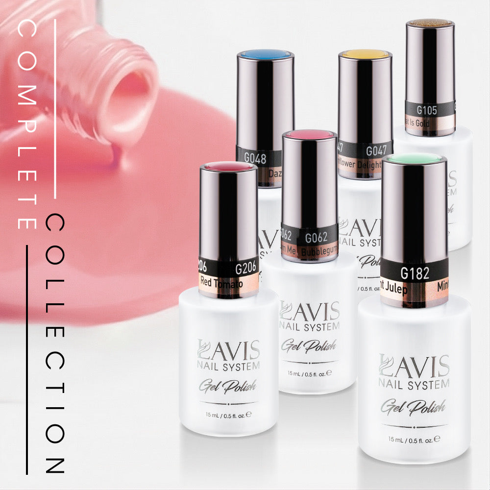 Lavis Gel Nail Polish Duo - 077 Pink, Beige Colors - Undiscovered Attraction