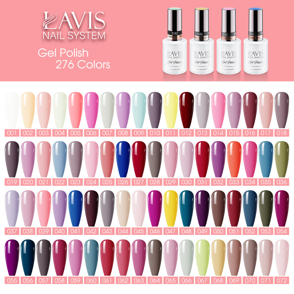 Lavis Gel Nail Polish Duo - 106 Red, Glitter Colors - Berry More