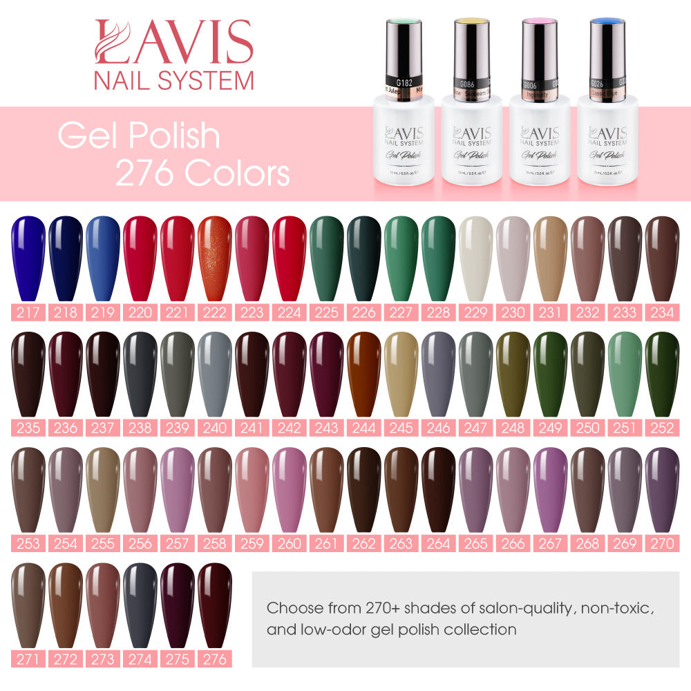Lavis Gel Nail Polish Duo - 211 Shimmer, Red Colors - Heartfelt Red