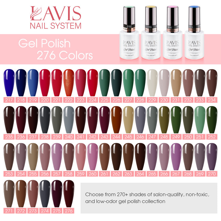 Lavis Gel Nail Polish Duo - 222 Shimmer, Red Colors - Gypsy Red