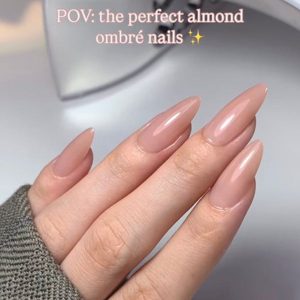 LAVIS Press On Pro - Almond Medium Ombre Colors