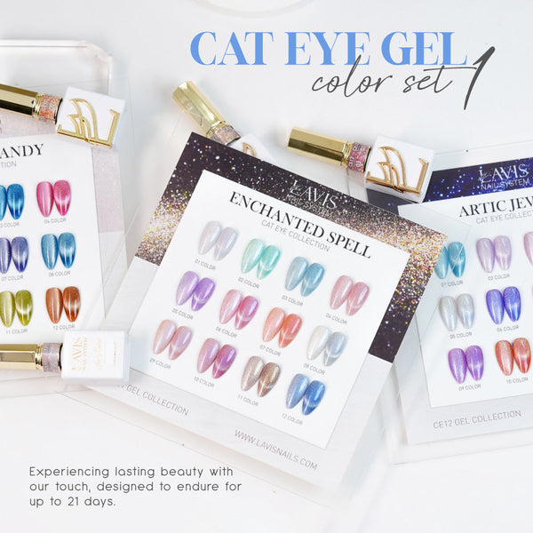 LAVIS Cat Eyes Set 1 - (CE10, CE11, CE12) - Gel Polish 0.5 oz