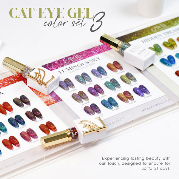 LAVIS Cat Eyes Set 3 - (CE8, CE13, CE14) - Gel Polish 0.5 oz