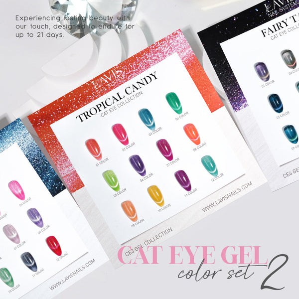 LAVIS Cat Eyes Set 2 - (CE2, CE3, CE4) - Gel Polish 0.5 oz