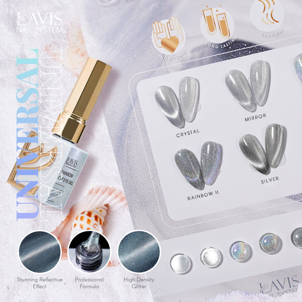 LAVIS Set 6 Colors Crystal Cat Eye Gel - Universal Cat Eye Collection