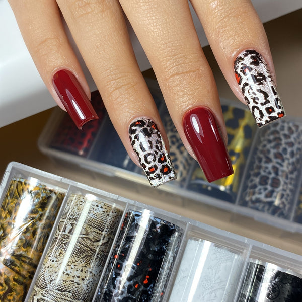 Animal Print Design Nail Foils