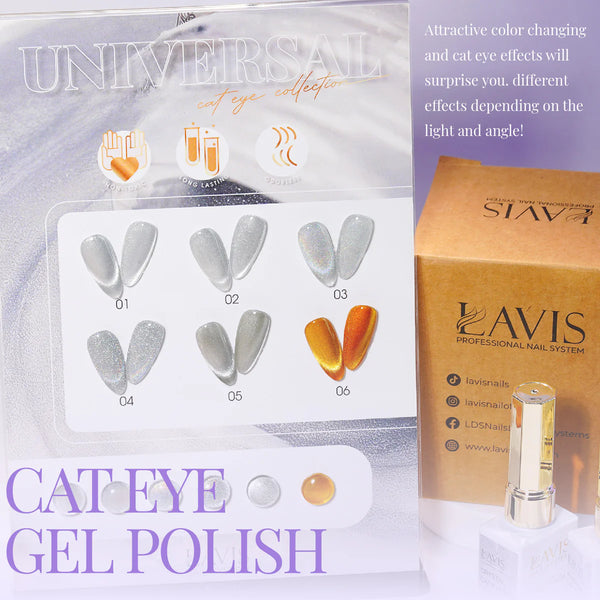 LAVIS Silver Cat Eye Gel - Universal Cat Eye Collection