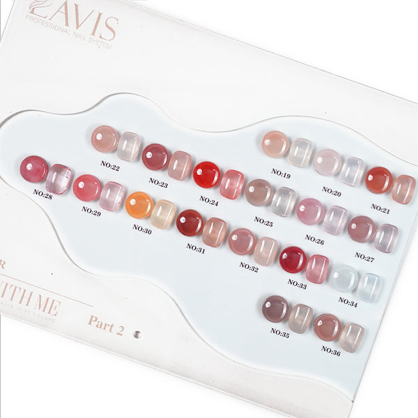 LAVIS J03 - Set 18 Colors Gel Polish 0.5oz - Bare With Me Collection Part 2