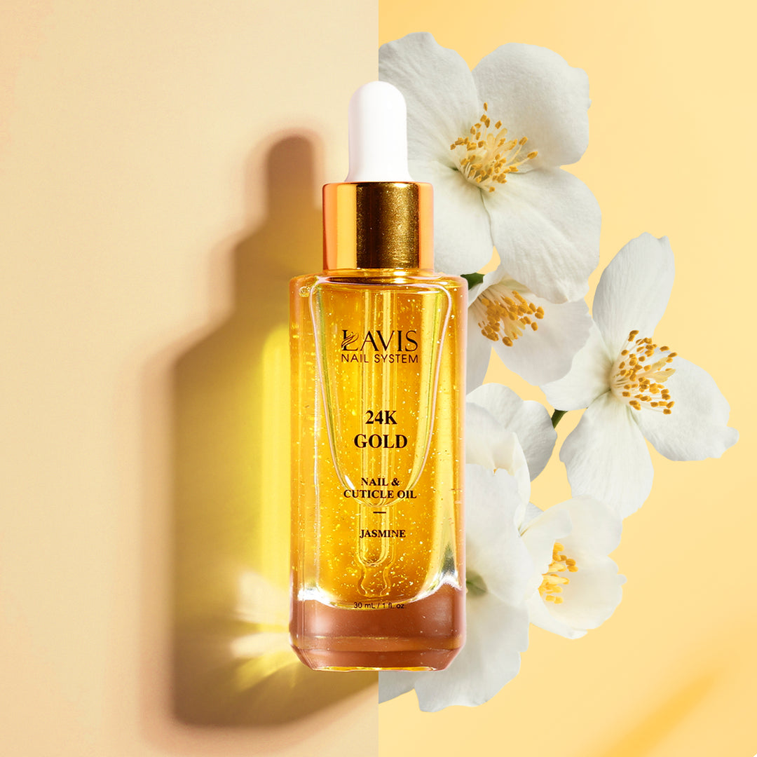 Lavis 24K Gold Nail & Cuticle Oil - Jasmine - 30mL