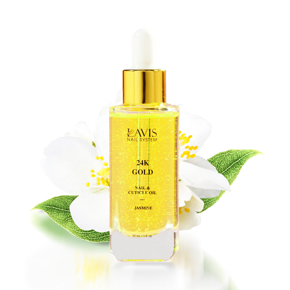 Lavis 24K Gold Nail & Cuticle Oil - Jasmine - 30mL