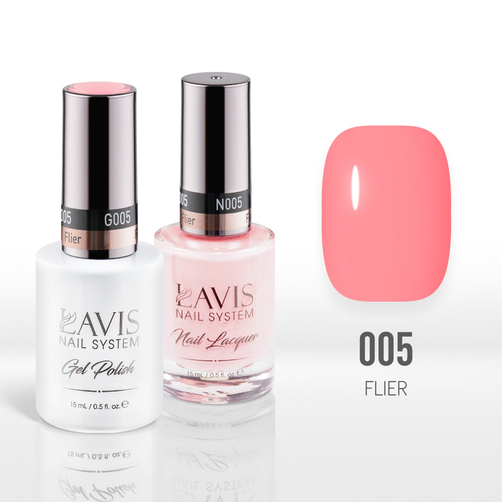 Lavis Gel Nail Polish Duo - 005 Coral Colors - Flier