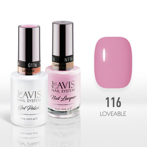 Lavis Gel Nail Polish Duo - 116 Pink Colors - Loveable