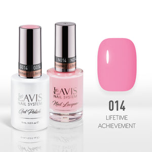 Lavis Gel Nail Polish Duo - 014 Pink Colors - Lifetime Achievement