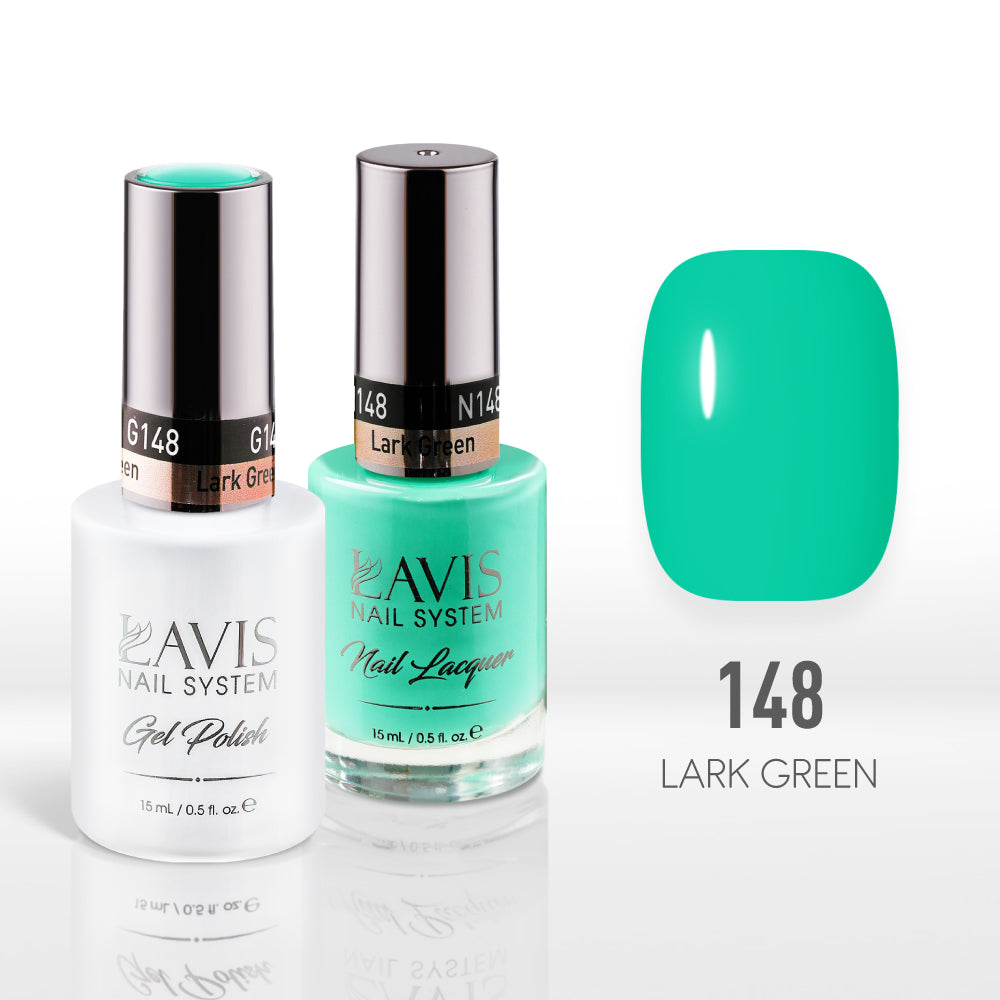 Lavis Gel Nail Polish Duo - 148 Green Colors - Lark Green