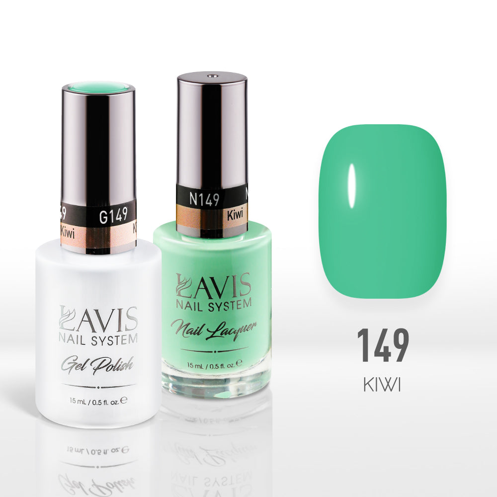 Lavis Gel Nail Polish Duo - 149 Green Colors - Kiwi