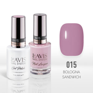 Lavis Gel Nail Polish Duo - 015 Purple Colors - Bologna Sandwich