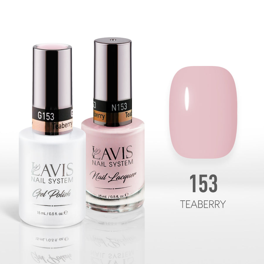 Lavis Gel Nail Polish Duo - 153 Rose Colors - Teaberry