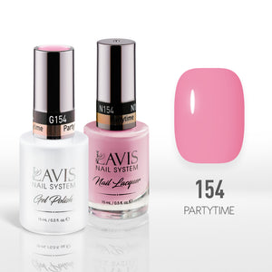 Lavis Gel Nail Polish Duo - 154 Rose Colors - Partytime