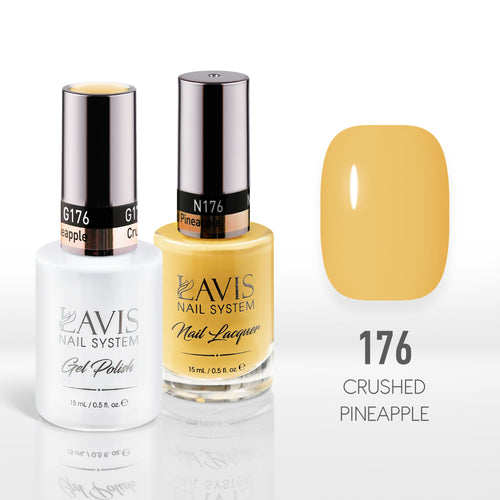 Lavis Gel Nail Polish Duo - 176 Yellow Colors - Crushed Pineapple