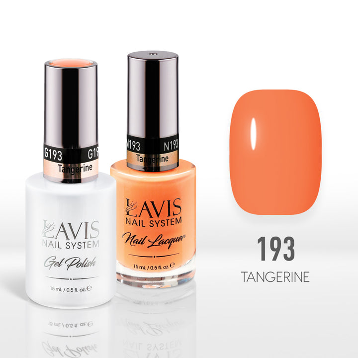 Lavis Gel Nail Polish Duo - 193 Coral Colors - Tangerine