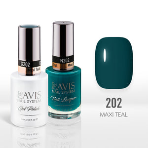 Lavis Gel Nail Polish Duo - 202 Teal Colors - Maxi Teal