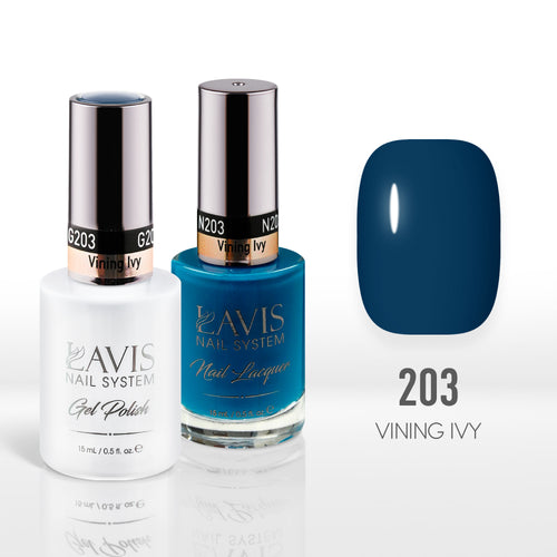 Lavis Gel Nail Polish Duo - 203 Blue Colors - Vining Ivy