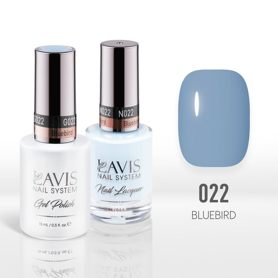 Lavis Gel Nail Polish Duo - 022 Blue Colors - Bluebird