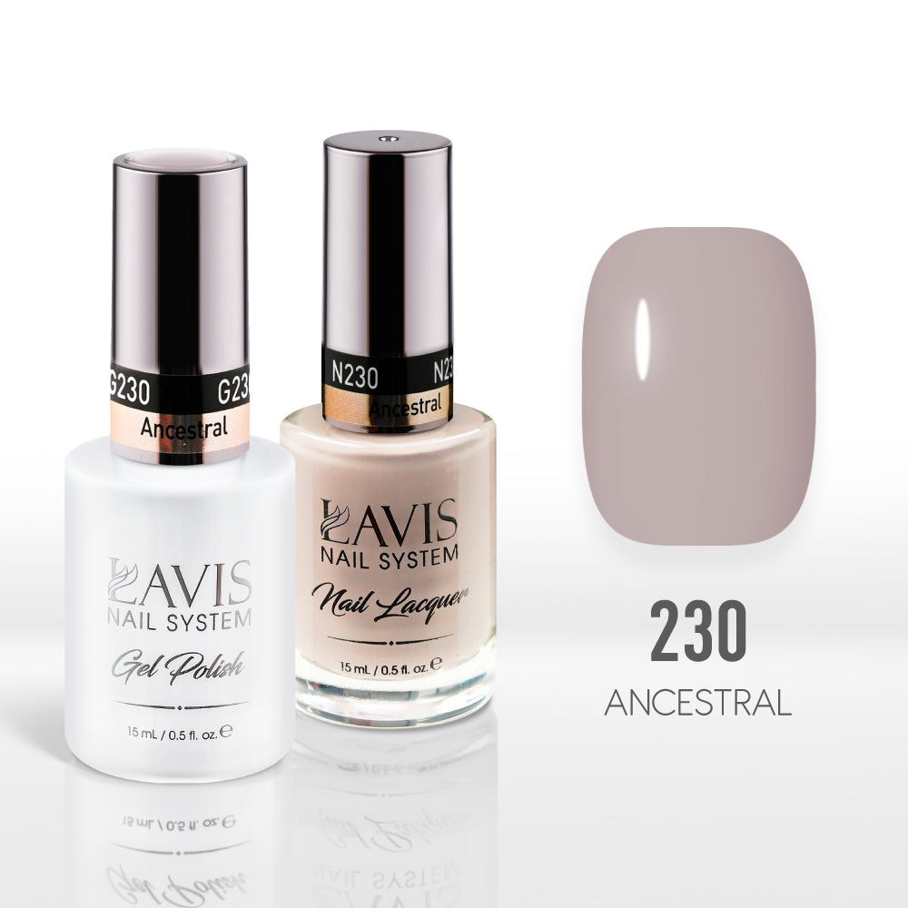 Lavis Gel Nail Polish Duo - 230 Taupe Colors - Ancestral