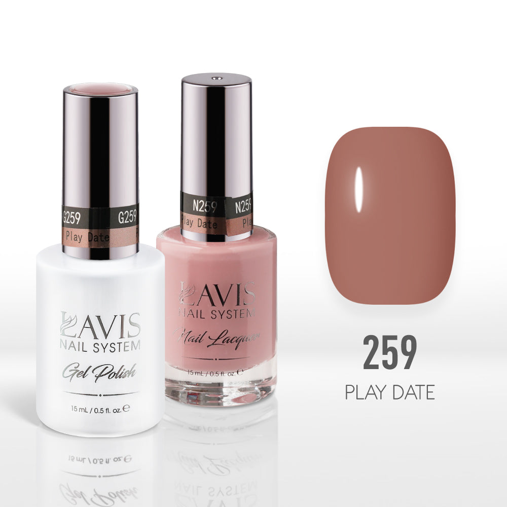 Lavis Gel Nail Polish Duo - 259 Vintage Rose Colors - Play Date