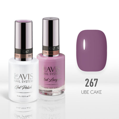 Lavis Gel Nail Polish Duo - 267 Mauve Colors - Ube Cake