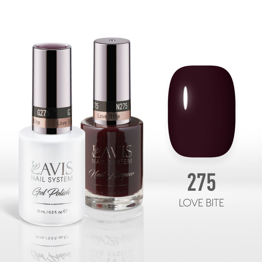 Lavis Gel Nail Polish Duo - 275 Plum Colors - Love Bite