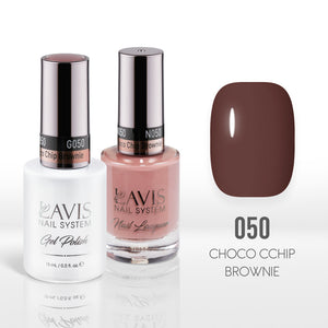 Lavis Gel Nail Polish Duo - 050 Brown Colors - Choco Chip Brownie