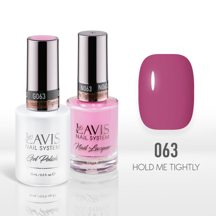 Lavis Gel Nail Polish Duo - 063 Purple Colors - Hold Me Tightly