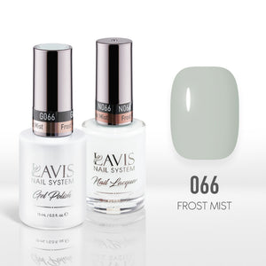 Lavis Gel Nail Polish Duo - 066 Blue, Green Colors - Frost Mist