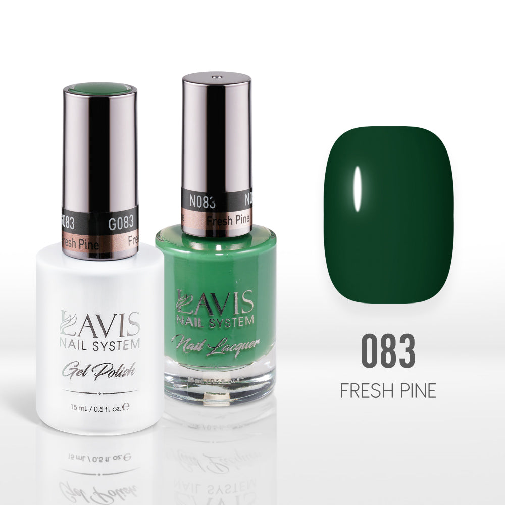 Lavis Gel Nail Polish Duo - 083 Purple, Beige Colors - Fresh Pine