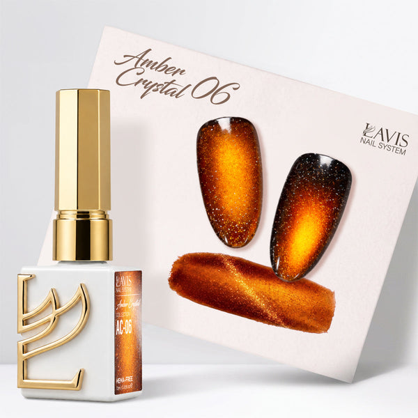 LAVIS Cat Eyes AC - 06 - Gel Polish 0.5 oz - Amber Crystal Collection