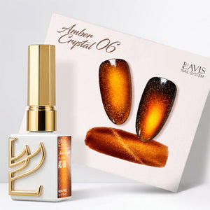 LAVIS Cat Eyes AC - 06 - Gel Polish 0.5 oz - Amber Crystal Collection