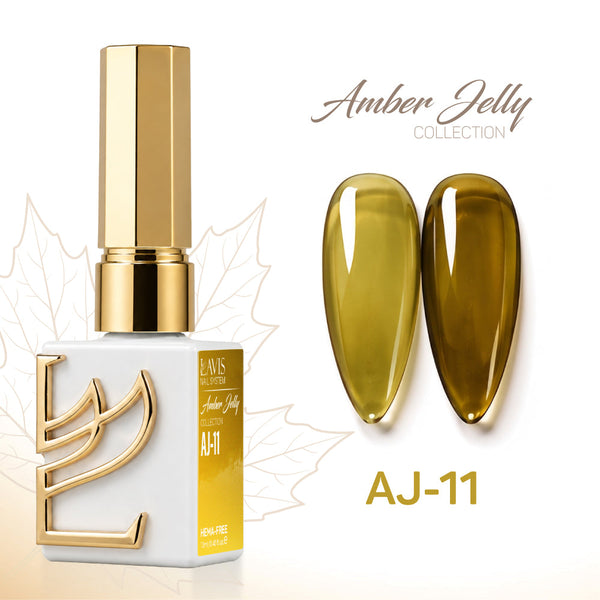 LAVIS Set 12 Colors - Gel Polish 0.5 oz - Amber Jelly Collection