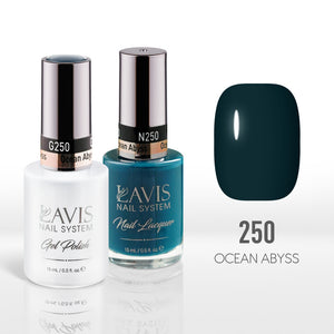 Lavis Gel Nail Polish Duo - 250 (Ver 2) Green Colors - Ocean Abyss