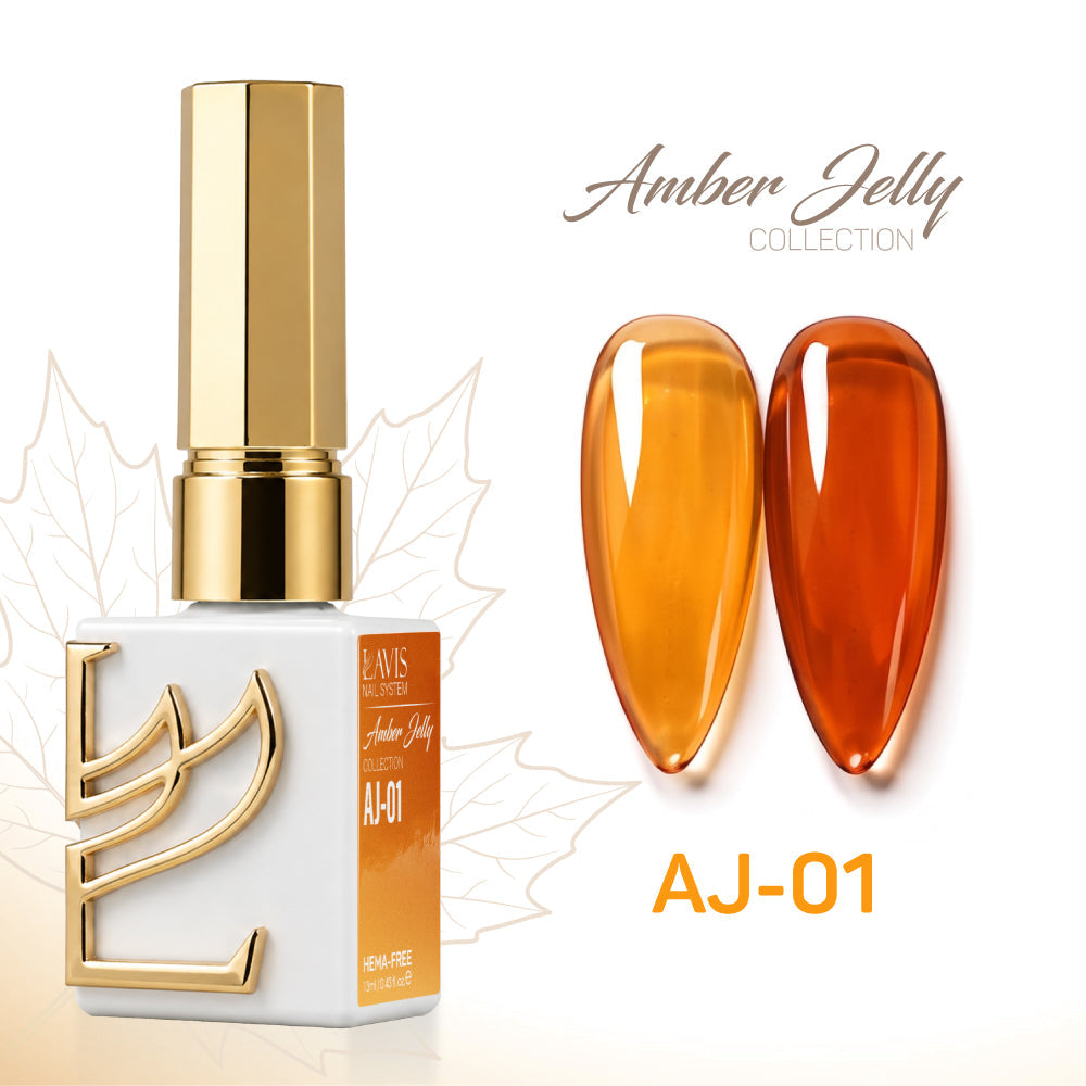 LAVIS AJ - 01 - Gel Polish 0.5 oz - Amber Jelly Collection