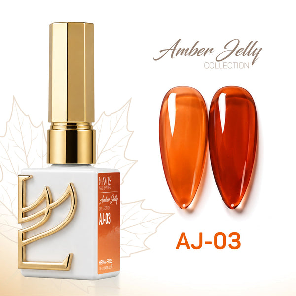LAVIS AJ - 03 - Gel Polish 0.5 oz - Amber Jelly Collection