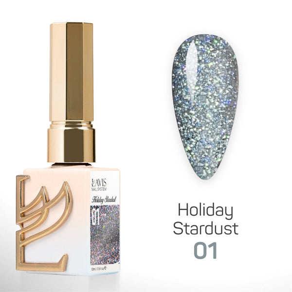 LAVIS Glitter 01 - Gel Polish 0.5 oz - Holiday Stardust Collection