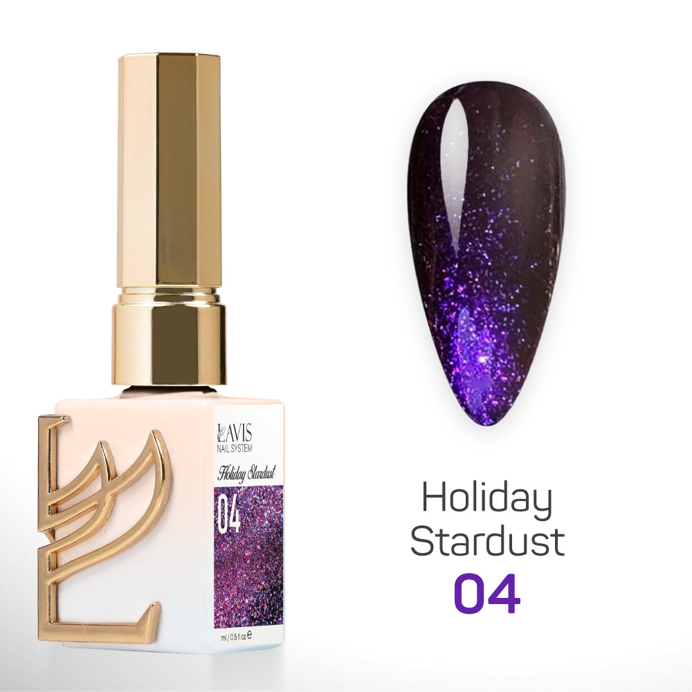 LAVIS Glitter 04 - Gel Polish 0.5 oz - Holiday Stardust Collection