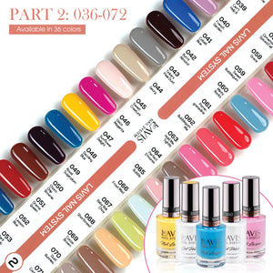 Lavis Gel Polish & Matching Nail Lacquer Duo Part 2: 037-072 (36 Colors)