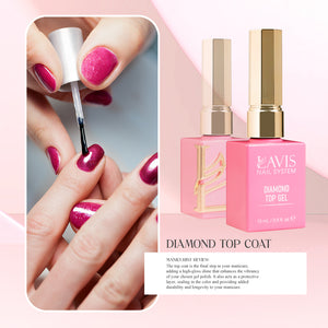 LAVIS Gel Polish Diamond Top Coat - 0.5 oz (New)